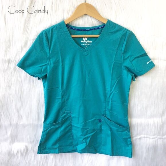 🔃Workflow By Landau Green Scrub Top - Picture 2 of 5
